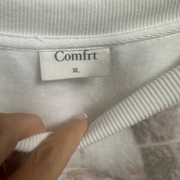 Comfrt Collection Tree Print Sweatshirt XL | Cream Beige Nature Pattern - Picture 4 of 7